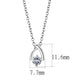 LO4692 - Silver+ e-coating Brass Chain Pendant with AAA Grade CZ  in Clear-1