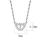 LO4694 - Rhodium Brass Necklace with Top Grade Crystal  in Clear-1