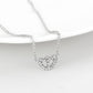 LO4694 - Rhodium Brass Necklace with Top Grade Crystal  in Clear-2