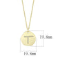LO4698 - Gold & Brush Brass Chain Pendant with Top Grade Crystal  in Clear-1