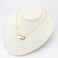 LO4700 - Flash Gold Brass Necklace with Top Grade Crystal  in Clear-3