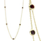 LO4702 - Gold Brass Necklace with AAA Grade CZ  in Garnet-1