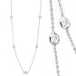 LO4704 - Rhodium Brass Necklace with AAA Grade CZ  in Clear-1