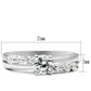 LO4713 - Rhodium Brass Ring with AAA Grade CZ  in Clear-1