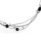 LO4719 - Ruthenium White Metal Necklace with Synthetic Synthetic Glass in Jet-1