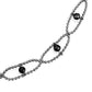 LO4723 - Ruthenium White Metal Necklace with Synthetic Synthetic Glass in Jet-1