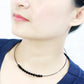 LO4725 - Ruthenium White Metal Necklace with Synthetic Synthetic Glass in Jet-3