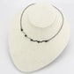 LO4730 - Ruthenium White Metal Necklace with AAA Grade CZ  in Siam-2