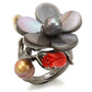 LO4744 - Antique Tone Brass Ring with Assorted in MultiColor-0