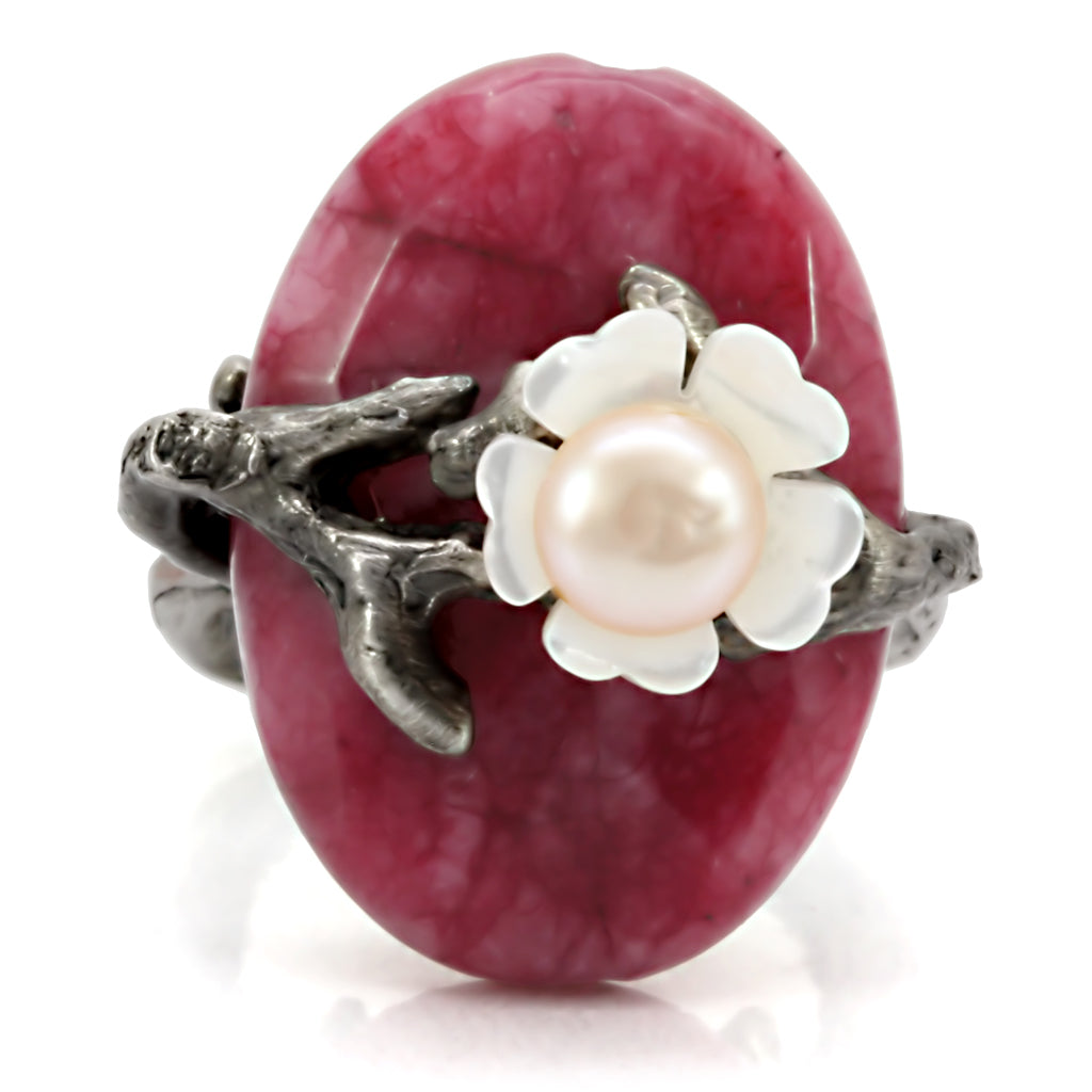 LO4748 - Antique Tone Brass Ring with Assorted in MultiColor-3