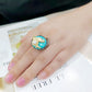 LO4749 - Antique Tone Brass Ring with Assorted in MultiColor-2