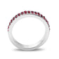 LO4751 - Rhodium Brass Ring with Top Grade Crystal in Red-3