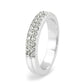 LO4754 - Rhodium Brass Ring with Top Grade Crystal in Clear-4