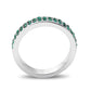 LO4755 - Rhodium Brass Ring with Top Grade Crystal in Emerald-3