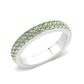LO4756 - Rhodium Brass Ring with Top Grade Crystal in Peridot-0