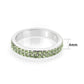 LO4756 - Rhodium Brass Ring with Top Grade Crystal in Peridot-1