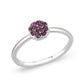 LO4763 - Rhodium Brass Ring with Top Grade Crystal in Amethyst-0