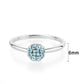 LO4764 - Rhodium Brass Ring with Top Grade Crystal in SeaBlue-1
