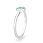 LO4764 - Rhodium Brass Ring with Top Grade Crystal in SeaBlue-4
