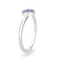 LO4766 - Rhodium Brass Ring with Top Grade Crystal in Tanzanite-4