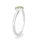 LO4767 - Rhodium Brass Ring with Top Grade Crystal in Peridot-4
