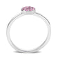 LO4769 - Rhodium Brass Ring with Top Grade Crystal in Rose-3