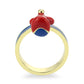 LO4773 - Gold Brass Ring with Epoxy in Blue Series-3