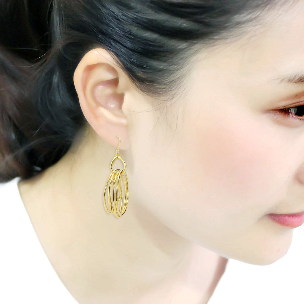 LO4774 - Gold Brass Earring with NoStone in No Stone-3