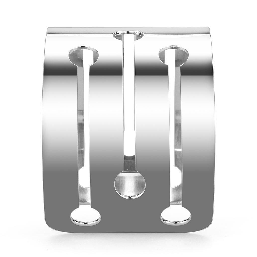 LO479 -  Stainless Steel Bangle with No Stone-3