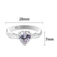 LO5S203- Sterling Silver Ring with CZ In light Amethyst  High Polished( NO Plating)-1