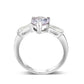 LO5S203- Sterling Silver Ring with CZ In light Amethyst  High Polished( NO Plating)-2