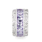 LO5S205- Sterling Silver Ring with CZ IN Amethyst  High Polished( NO Plating)-3