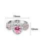 LO5S210- Sterling Silver Ring with CZ In Pink High Polished( NO Plating)-1