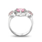 LO5S210- Sterling Silver Ring with CZ In Pink High Polished( NO Plating)-2