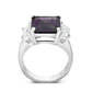 LO5S211- Sterling Silver Ring with CZ In Amethyst High Polished( NO Plating)-2