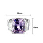 LO5S212- Sterling Silver Ring with CZ In Amethyst High Polished( NO Plating)-1