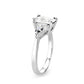 LO5S213- Sterling Silver Ring with CZ In Clear High Polished( NO Plating)-3