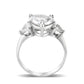LO5S224- Sterling Silver Ring with CZ In Clear High Polished( NO Plating)-2