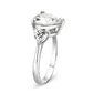 LO5S224- Sterling Silver Ring with CZ In Clear High Polished( NO Plating)-3