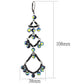 LO628 - Antique Silver Brass Earrings with Top Grade Crystal  in Multi Color-1