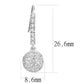 LO893 - Rhodium Brass Earrings with AAA Grade CZ  in Clear-1