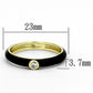 LOA896 - Gold Brass Ring with AAA Grade CZ  in Clear-1