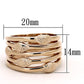 LOA899 - Rose Gold Brass Ring with No Stone-1