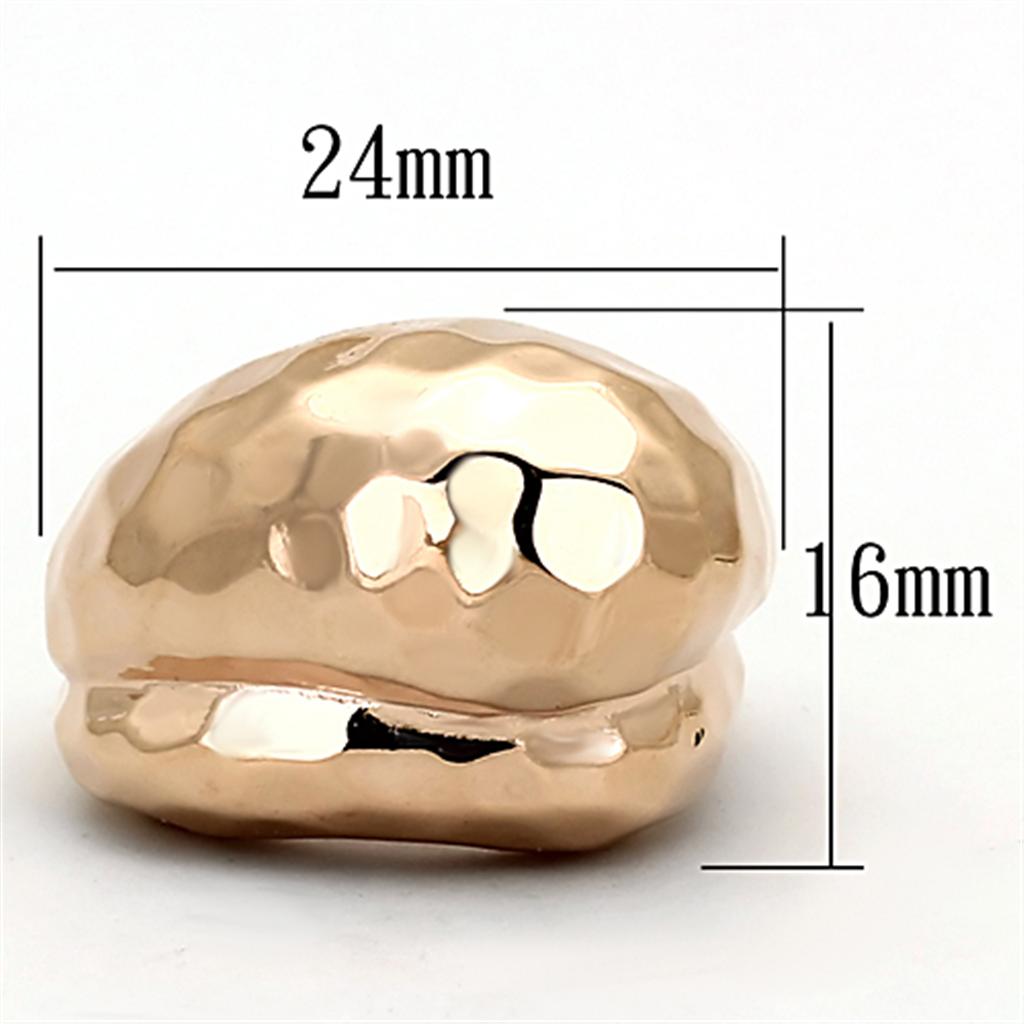 LOA901 - Rose Gold Brass Ring with No Stone-1