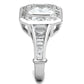 LOS267 - Rhodium 925 Sterling Silver Ring with AAA Grade CZ  in Clear-3