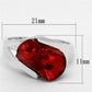 LOS640 - Silver 925 Sterling Silver Ring with AAA Grade CZ  in Garnet-1