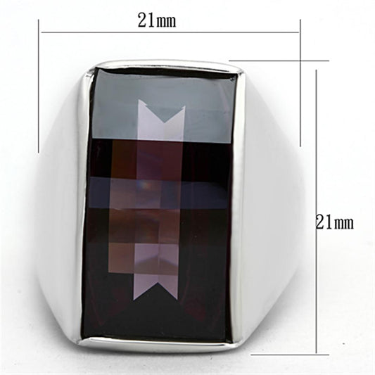 LOS694 - Silver 925 Sterling Silver Ring with AAA Grade CZ  in Amethyst-1