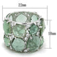LOS764 - Rhodium 925 Sterling Silver Ring with Synthetic Synthetic Glass in Emerald-1