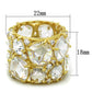LOS765 - Gold 925 Sterling Silver Ring with AAA Grade CZ  in Clear-1