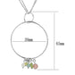 LOS796 - Silver 925 Sterling Silver Necklace with Synthetic Glass Bead in Multi Color-1